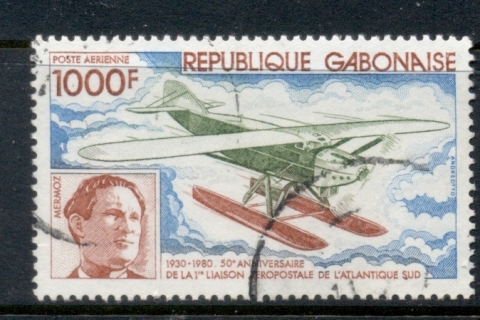 Gabon 1980 Mermoz Atlantic Crossing 1000f