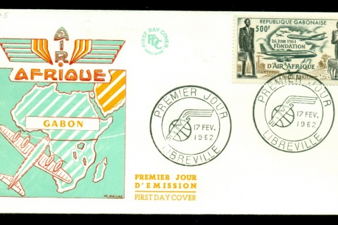 Gabon 1962 Air Afrique FDC