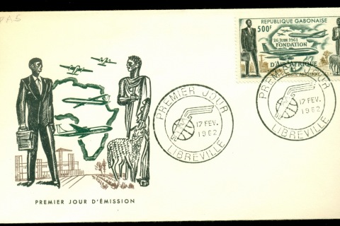 Gabon 1962 Air Afrique FDC