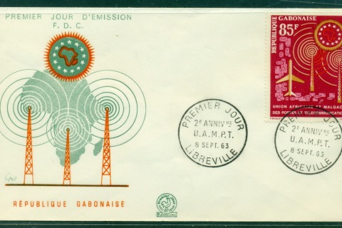 Gabon 1963 African Postal Union FDC