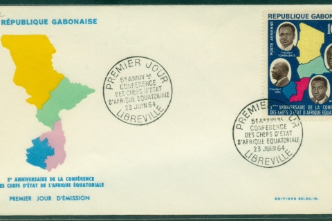 Gabon 1964 Chiefs of State Conference FDC