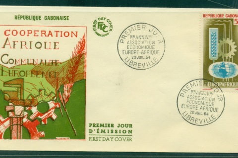 Gabon 1964 Europ Afrique FDC