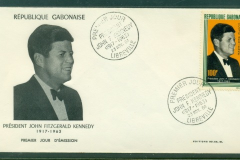 Gabon 1964 JFK Kennedy FDC