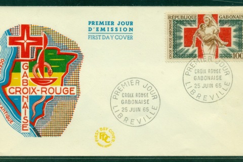 Gabon 1965 Gabonese Red Cross FDC
