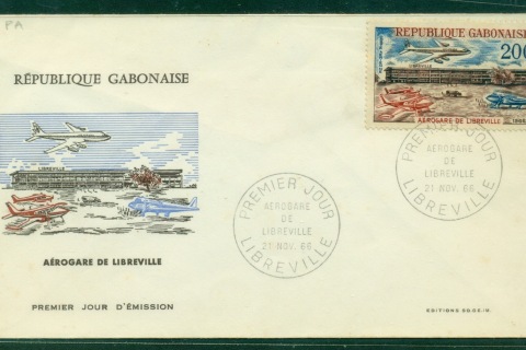 Gabon 1966 Inauguration of Libreville Airport FDC