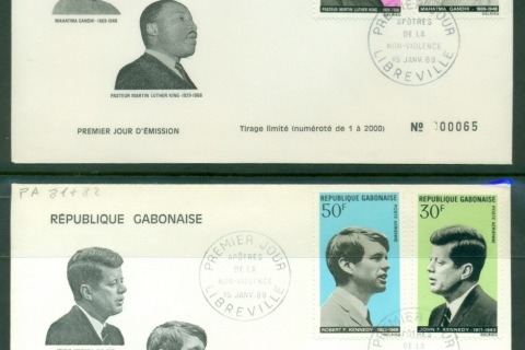 Gabon 1969 Exponents of Non Violence 2xFDC