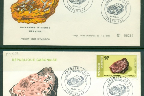 Gabon 1971 Minerals 2xFDC