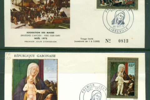 Gabon 1972 Paintings 2xFDC