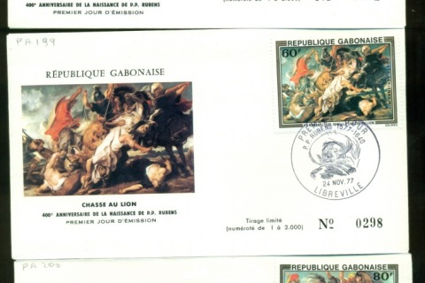 Gabon 1977 Paintings by Rubens 3xFDC
