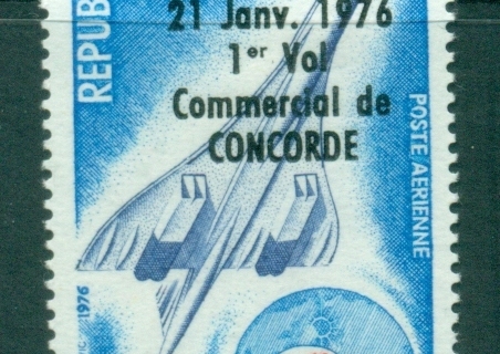Gabon 1976 Concorde Surch 100f on 500f