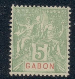 Gabon 1904-07 Navigation & Commerce 5c