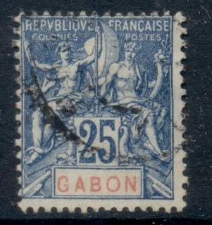 Gabon 1904-07 Navigation & Commerce 25c