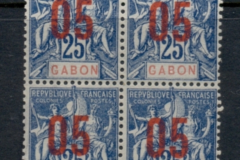 Gabon 1912 Navigation & Commerce surcharge 5c on 25c blk4