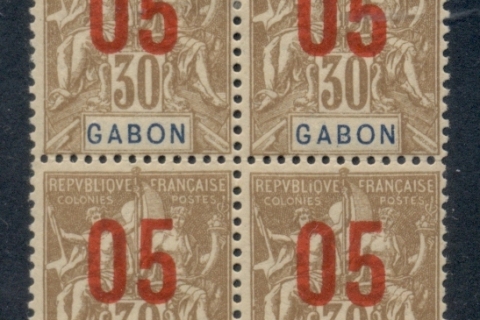 Gabon 1912 Navigation & Commerce surcharge 5c on 30c blk4