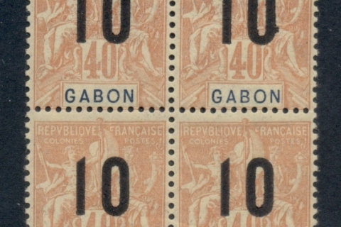 Gabon 1912 Navigation & Commerce surcharge 10c on 40c blk4