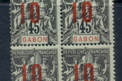 Gabon 1912 Navigation & Commerce surcharge 10c on 45c blk4
