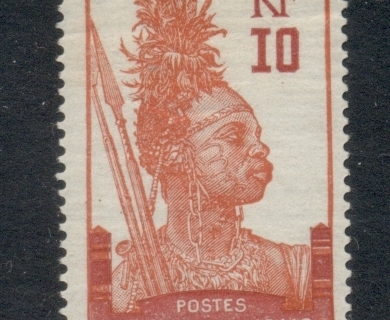 Gabon 1910 Pictorial, Fang Warrior, Congo Francaise 10c
