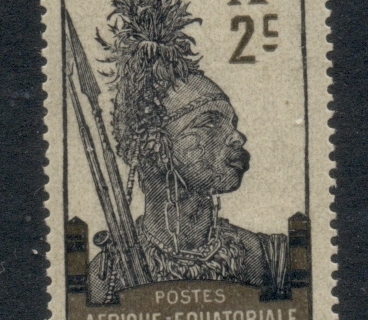 Gabon 1910-22 Pictorial, Fang Warrior, Afrique Equatoriale 2c