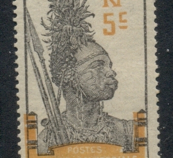 Gabon 1910-22 Pictorial, Fang Warrior, Afrique Equatoriale 5c