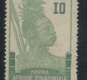 Gabon 1910-22 Pictorial, Fang Warrior, Afrique Equatoriale 10c