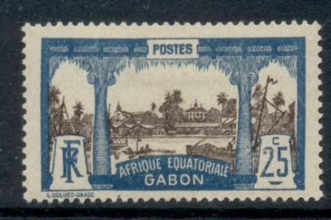 Gabon 1910-22 Pictorial, Libreville Afrique Equatoriale 25c
