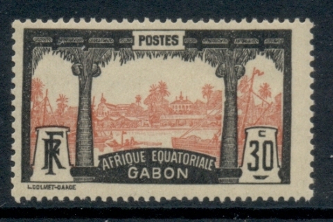 Gabon 1910-22 Pictorial, Libreville Afrique Equatoriale 30c