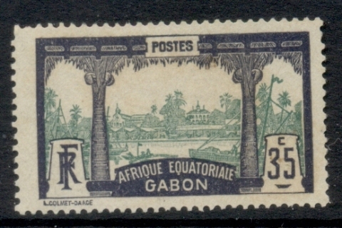 Gabon 1910-22 Pictorial, Libreville Afrique Equatoriale 35c
