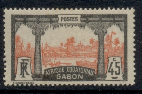 Gabon 1910-22 Pictorial, Libreville Afrique Equatoriale 45c