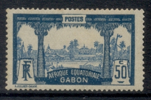 Gabon 1910-22 Pictorial, Libreville Afrique Equatoriale 50c