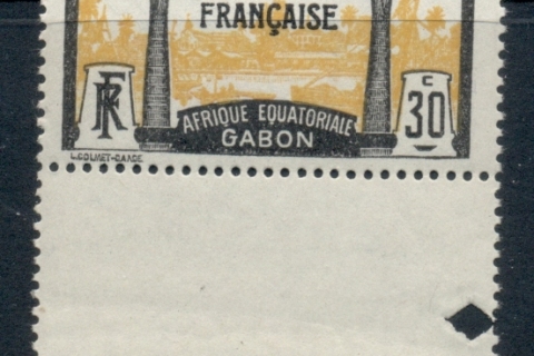 Gabon 1924-31 Pictorial, Libreville Opt. Afrique Equatoriale Francaise 30c