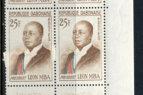 Gabon 1962 Pres. Leon Mba 25f blk4