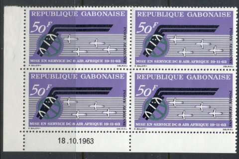 Gabon 1963 Air Afrique blk4