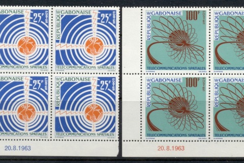 Gabon 1963 Space Communications blks4