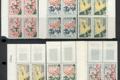 Gabon 1961 Flowers blks4