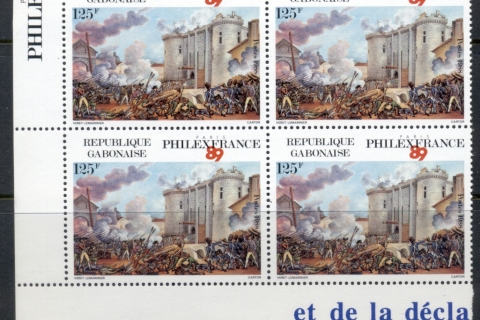 Gabon 1988 Philexfrance, Bastille blk4