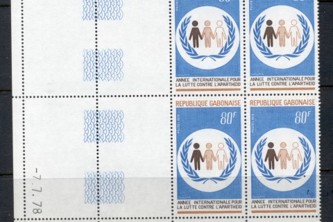 Gabon 1978 Anti Apartheid blk4