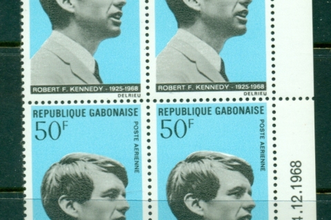 Gabon 1969 Exponents of Non Violence 50f JFK Kennedy blk4