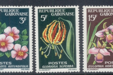 Gabon-1964-Flowers-MUH