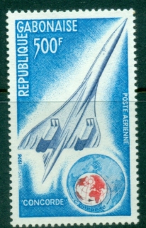 Gabon-1975-Concorde-Globe-MUH