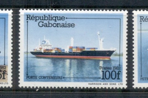 Gabon-1982-Merchant-Navy-Ships-MUH