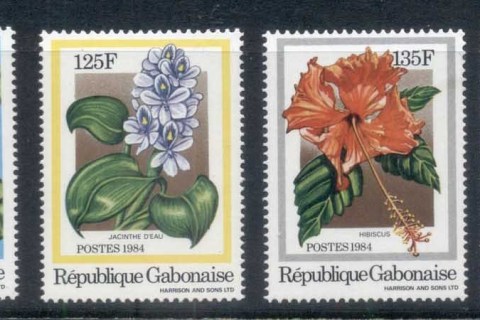 Gabon-1984-Flowers-MUH