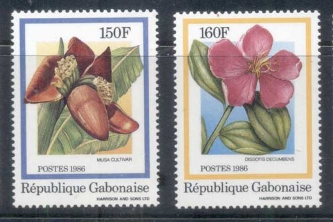 Gabon-1986-Flowers-MUH