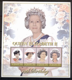 Gambia-2001 QEII 75th Birthday sheetlet