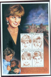 Gambia-1997 Princess Diana in Memoriam, Warmth & Humanity MS