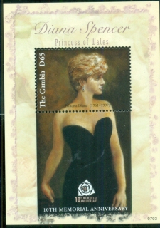 Gambia-2007 Princess Diana in Memoriam, 10th Anniv., a StylishPrincess MS