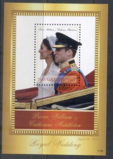 Gambia-2011 Royal Wedding William & Kate #1129 D65 MS