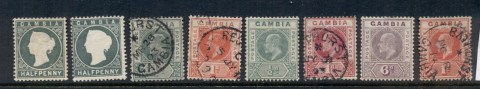 Gambia-1890-on-QV-to-KGV-Asst