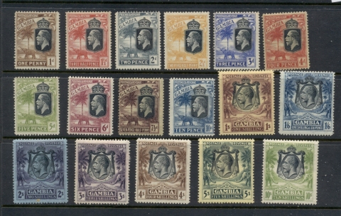 Gambia-1922-27-KGV-Pictorials-Asst