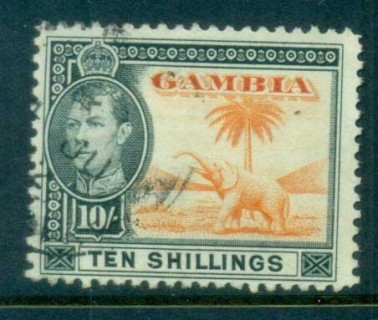 Gambia-1938-46-KGVI-Elephants-10-FU-lot79886