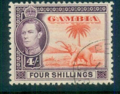 Gambia-1938-46-KGVI-Elephants-4-FU-lot79890